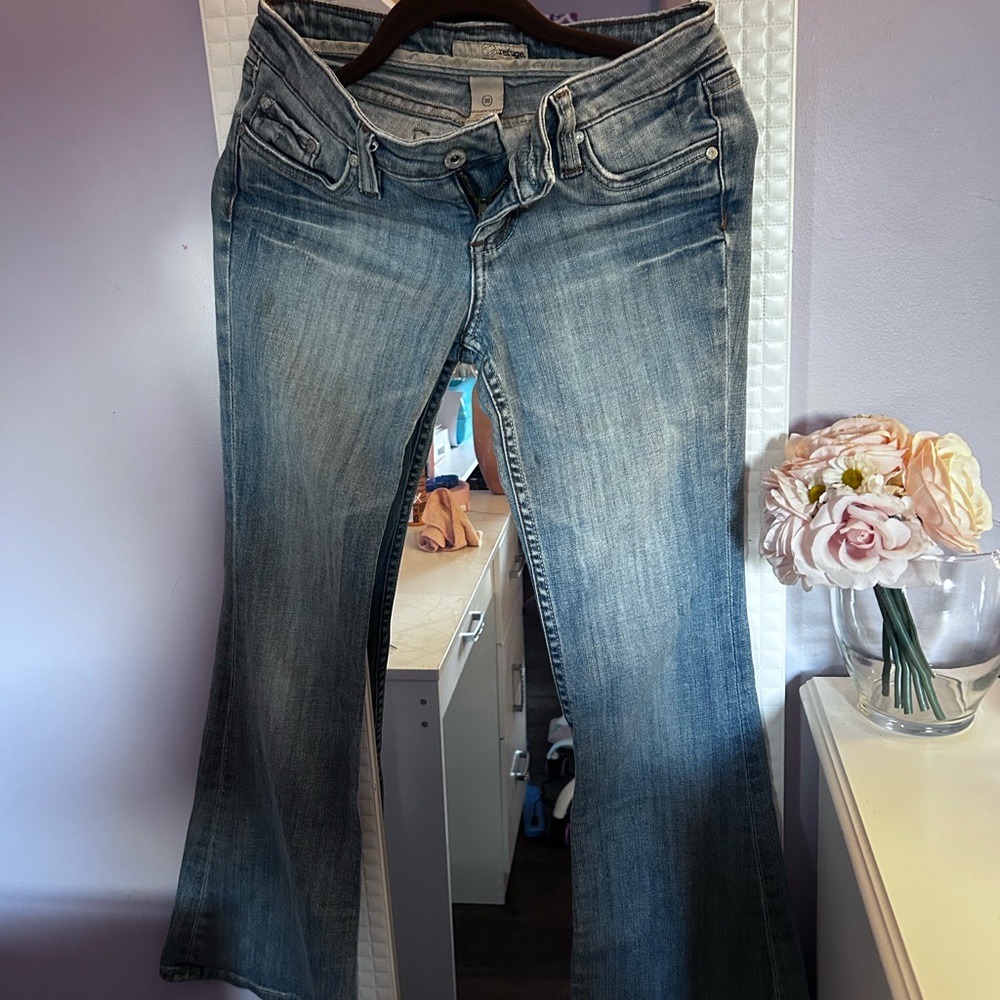 Refuge Denim Flare Jeans in Light Blue